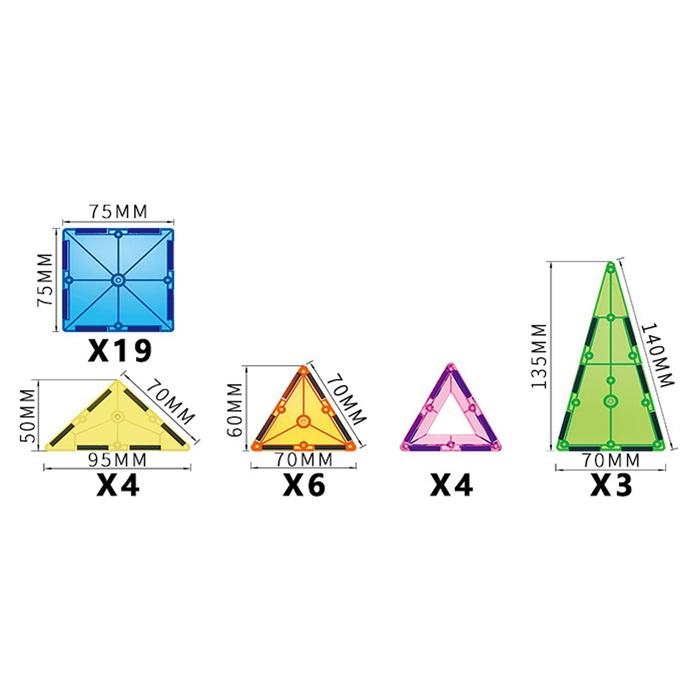 Конструктор магнитный &laquo;Геометрические фигуры&raquo;, 36 деталей