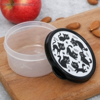 Ланч-бокс круглый &laquo;Мур, мяу&raquo;, 150 мл