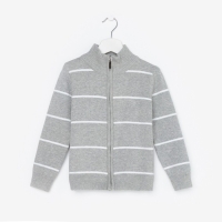 Джемпер для мальчика, цвет серый/цвет белый, рост 128 см (8) Джемпер для мальчика, цвет серый/цвет белый, рост 128 см (8)