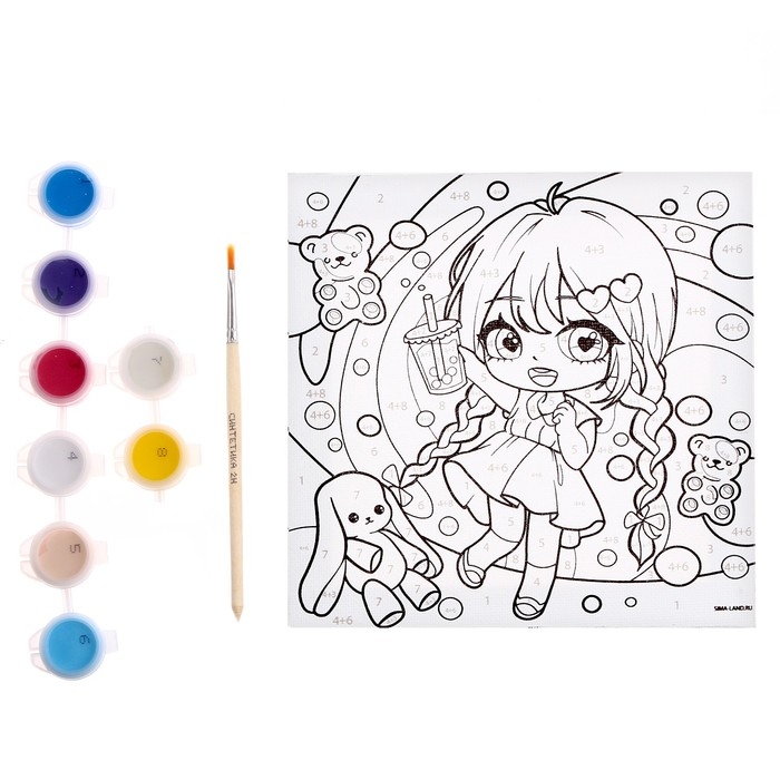 Картина по номерам для детей &laquo;Мармеладное настроение&raquo;, 15 х 15 см