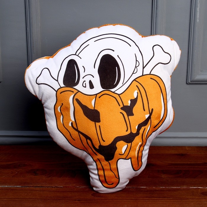 Мягкая игрушка &laquo;Череп&raquo; в тыкве, цвет белый