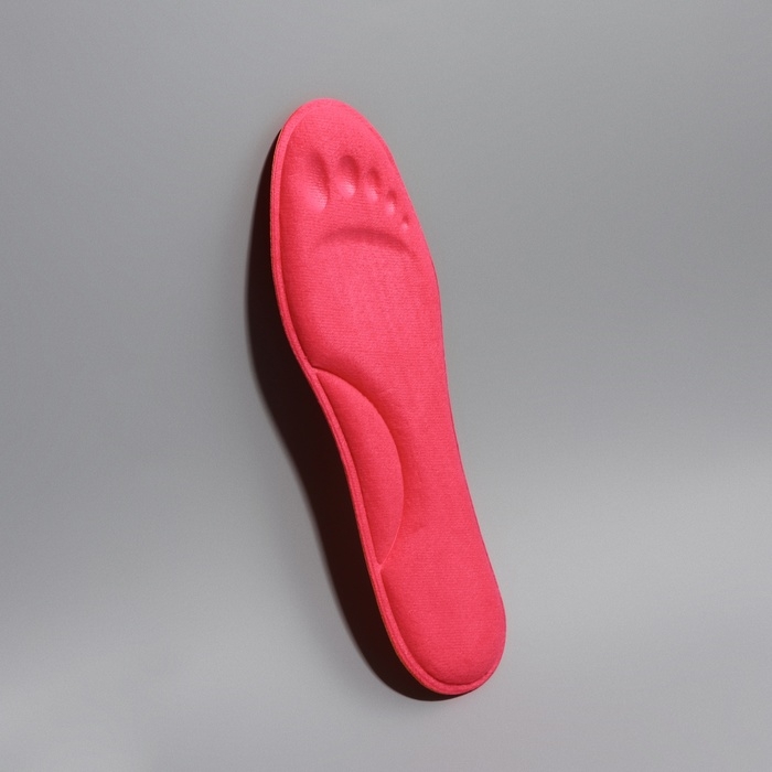 Стельки для обуви, утеплённые, с эффектом памяти, р-р RU до 38 (р-р Пр-ля до 40), 25 см, пара, цвет розовый Стельки для обуви, утеплённые, с эффектом памяти, р-р RU до 38 (р-р Пр-ля до 40), 25 см, пара, цвет розовый