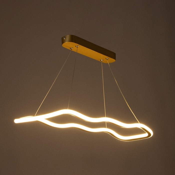 Светильник с ПДУ "Вейви" LED 32Вт 3000-6000К золото 60х100 см