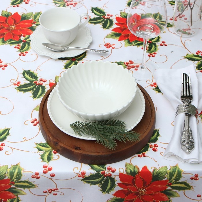 Скатерть Доляна Скатерть Доляна "В преддверии Рождества" 145*300 см, 100% п/э