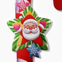 Топпер декоративный трость "Дедушка мороз звезда" 16,7х67,5 см