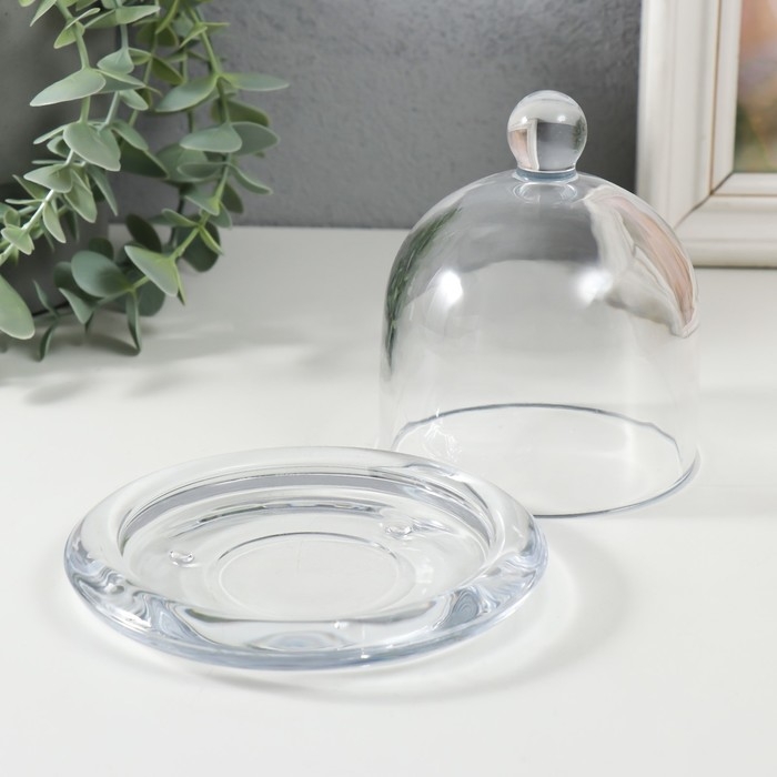 Подсвечник стекло на 1 свечу Подсвечник стекло на 1 свечу "Купол" прозрачный 12х12х12 см