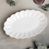 Блюдо фарфоровое Magistro &laquo;Ромашка&raquo;, d=28 см, цвет белый