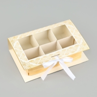 Коробка под 6 конфет с ячейками «Eid Mubarak» 14,8 х 9,5 х 3,5 см Коробка под 6 конфет с ячейками «Eid Mubarak» 14,8 х 9,5 х 3,5 см