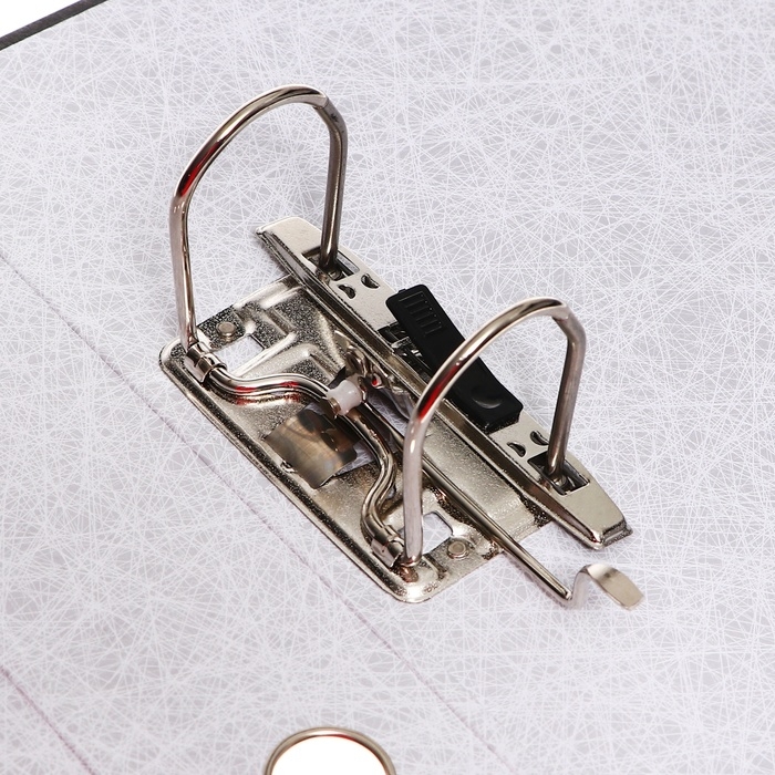 Папка-регистратор А4, 70 мм, ErichKrause Basic, собранная, мраморная, этикетка на корешке, серая, вместимость 450 листов