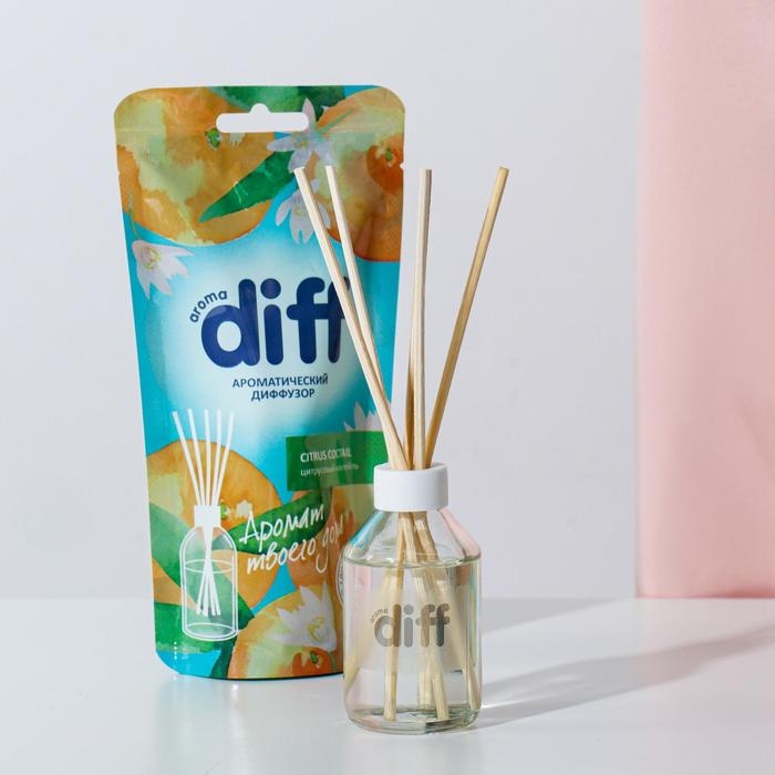 Диффузор ароматический Aroma Diff, 50 мл, цитрусовый коктейль Диффузор ароматический Aroma Diff, 50 мл, цитрусовый коктейль