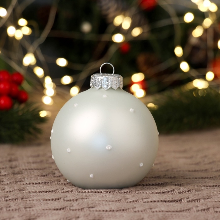 Шар Шар "Зимние птицы 2", 80 мм., в подарочной упаковке