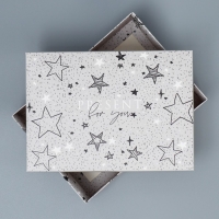 Коробка подарочная складная, упаковка, &laquo;Звёзды&raquo;, 21 х 15 х 7 см