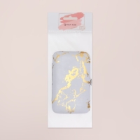 Набор маникюрный, 7 предметов, в футляре, рисунок серый/золотистый Набор маникюрный, 7 предметов, в футляре, рисунок серый/золотистый