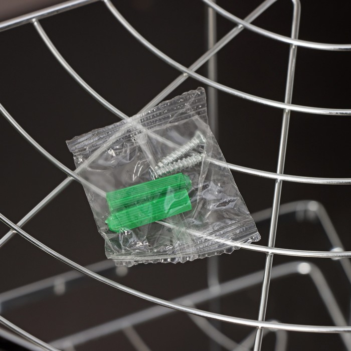 Полка угловая 3-х ярусная Доляна, 21&times;21&times;57,5 см, цвет хромированный