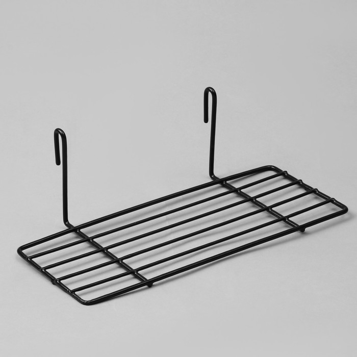 Полка на сетку, 25&times;10,5&times;8 см, цвет чёрный