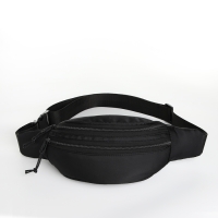 Поясная сумка на молнии, 2 кармана, цвет чёрный