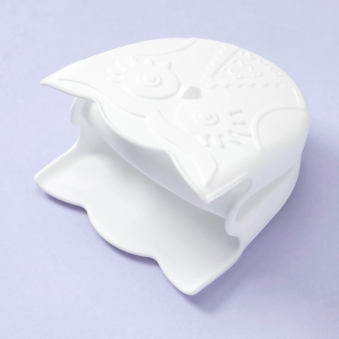 Набор прихваток для горячего "Совушка", 2 шт, 10х11х7см, цвет белый