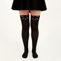 Карнавальный чулки &laquo;Кошечка&raquo;, цвет чёрный, р. М