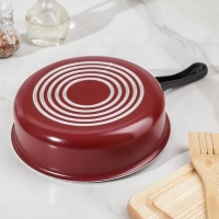 Сотейник &laquo;Эксперт&raquo;, 1,7 л, d=20 см, пластиковая ручка, стеклянная крышка, антипригарное покрытие, цвет бордовый