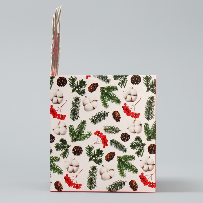 Коробка новогодняя для мини-букетов &laquo;Снежный шар&raquo;, 12 х 17 х 10 см, Новый год