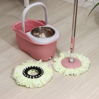 Швабра с отжимом и ведро с металлической центрифугой Доляна, 46,5×28,5×23,5 см, 10 л, телескопическая ручка 86-117,5 см, дополнительная насадка из микрофибры 15,5 см, цвет розовый Швабра с отжимом и ведро с металлической центрифугой Доляна, 46,5×28,5×23,5 см, 10 л, телескопическая ручка 86-117,5 см, дополнительная насадка из микрофибры 15,5 см, цвет розовый