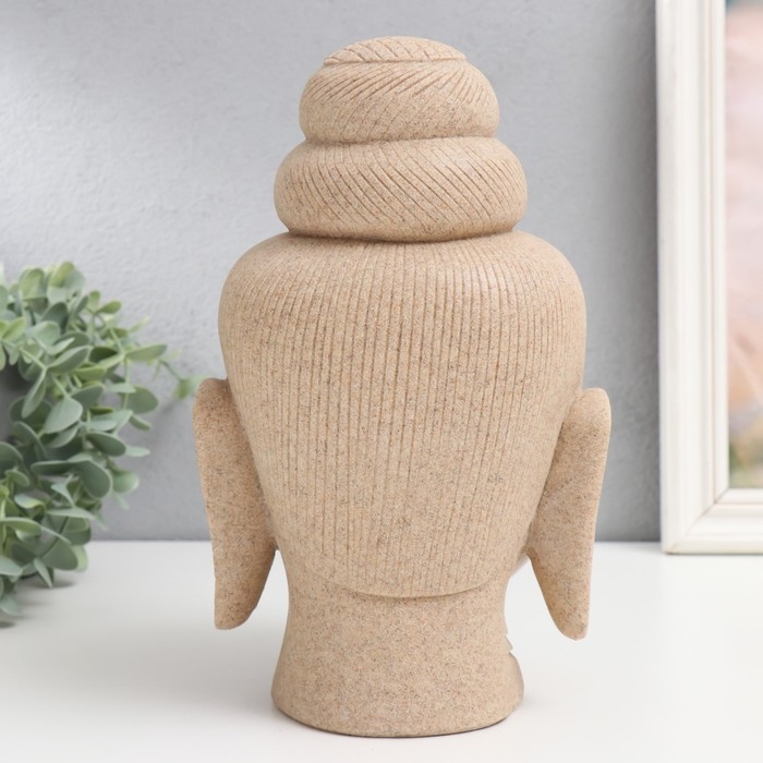 Сувенир полистоун бюст Сувенир полистоун бюст "Голова Будды" песочный 14,5х13х26 см