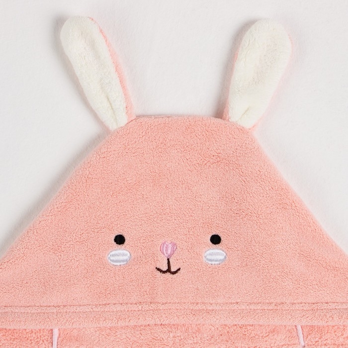 Полотенце с капюшоном Крошка Я, цвет розовый, 67х120 см, 100% п/э, 280 г/м2 Полотенце с капюшоном Крошка Я, цвет розовый, 67х120 см, 100% п/э, 280 г/м2