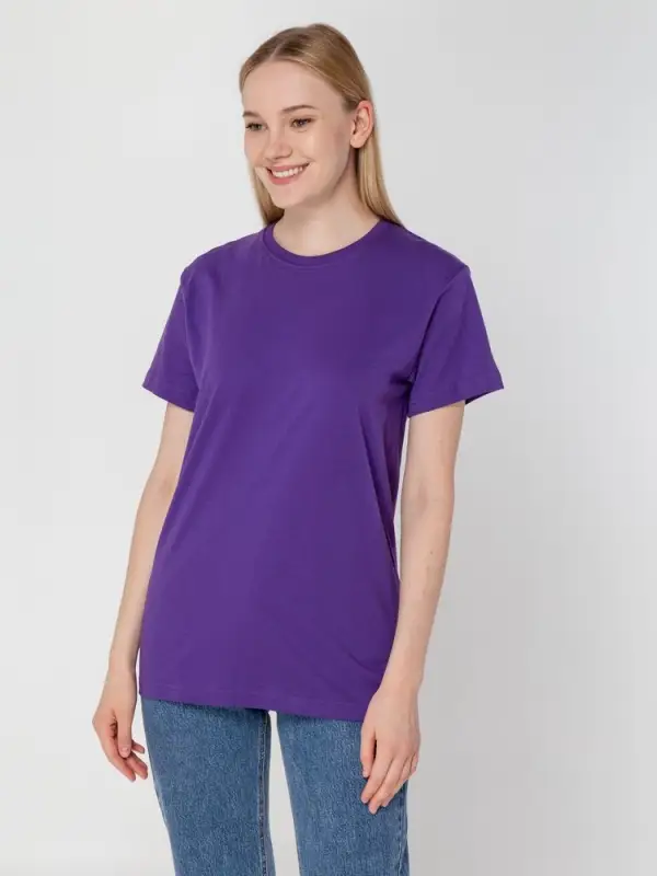 Футболка унисекс T-bolka 160, фиолетовая, размер S