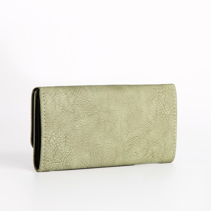 Кошелёк женский на кнопке, цвет зелёный