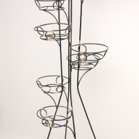 Подставка для цветов &laquo;Башня&raquo;, d=17 см, цвет чёрный