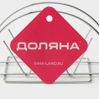 Салфетница Доляна &laquo;Корона&raquo;, 13&times;6&times;7.5 см, хром