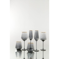 Набор стаканов стеклянных Magistro &laquo;Дарио&raquo;, 450 мл, 10&times;11,5 см, 6 шт, цвет графит