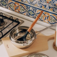 Ковш из нержавеющей стали SL Home &laquo;Олла&raquo;, 1,5 л, d=16 см, h=7,5 см, с крышкой, индукция