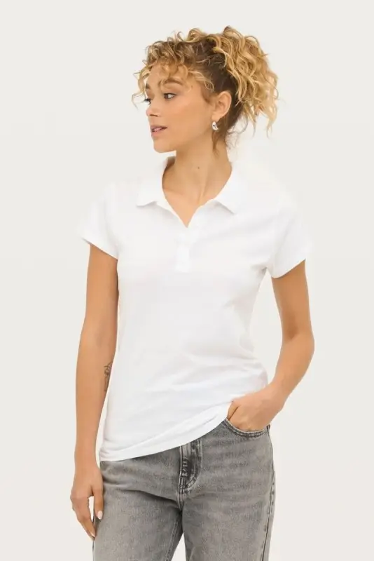 Рубашка поло женская Prescott women 170 белая, размер S