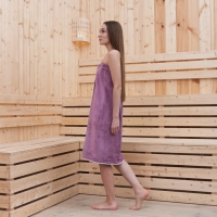 Полотенце-парео Этель для бани, цв. сиреневый, 70*140 см, 100% п/э, 280 г/м2 Полотенце-парео Этель для бани, цв. сиреневый, 70*140 см, 100% п/э, 280 г/м2