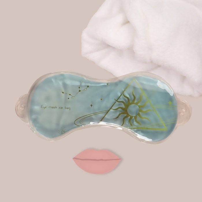 Гелевая маска для области вокруг глаз «День», 18,5 × 7,5 × 0,4 см, цвет голубой Гелевая маска для области вокруг глаз «День», 18,5 × 7,5 × 0,4 см, цвет голубой