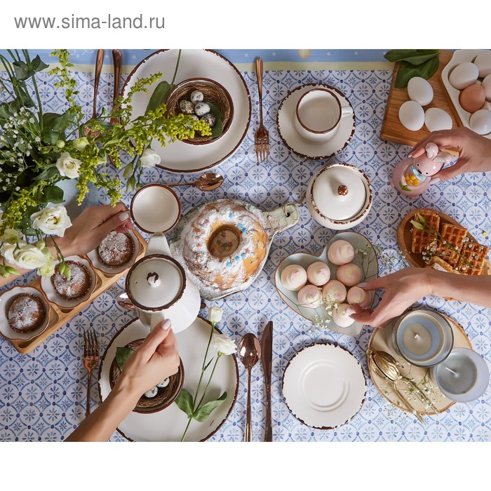 Скатерть "Этель" Пасхальные радости 110х147 см, 100% хл, саржа 190 гр/м2