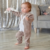 Комбинезон вязаный Крошка Я &laquo;Заяц&raquo;, рост 62-68 см