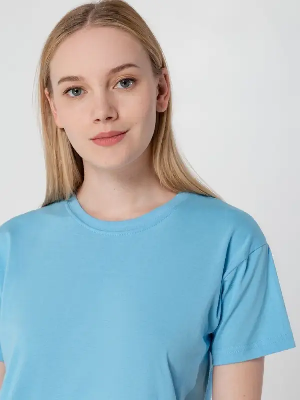 Футболка унисекс T-bolka 160, голубая, размер M
