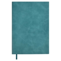 Ежедневник недатированный А5, 160 листов ESCALADA, мягкая обложка из искусственной кожи, ляссе, тонированный блок 70г/м2, бирюзовый