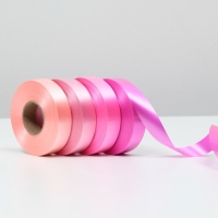 Лента для декора и подарков, розовый МИКС, 2 см х 45 м Лента для декора и подарков, розовый МИКС, 2 см х 45 м