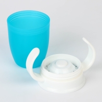 Поильник - непроливайка детский тренировочный &laquo;360&deg;&raquo;, 240 мл., с ручками, цвет розовый