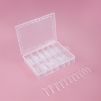 Верхние формы для наращивания в контейнере, C-изгиб, 120 шт, цвет прозрачный Верхние формы для наращивания в контейнере, C-изгиб, 120 шт, цвет прозрачный