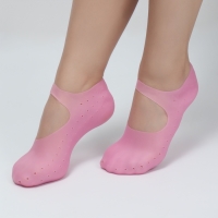 Носочки для педикюра, силиконовые, с перфорацией, с лямкой, размер L, цвет розовый Носочки для педикюра, силиконовые, с перфорацией, с лямкой, размер L, цвет розовый