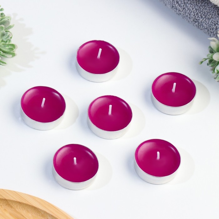 Набор чайных свечей ароматизированных Набор чайных свечей ароматизированных "Горная лаванда" в подарочной коробке, 6 шт