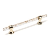 Ручка скоба CAPPIO PK106, м/о 128 мм, D=12 мм, пластик, цвет прозрачно-золтой/золото Ручка скоба CAPPIO PK106, м/о 128 мм, D=12 мм, пластик, цвет прозрачно-золтой/золото