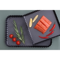 Форма для выпечки Доляна &laquo;Жаклин. Рифлёный квадрат&raquo;, 21&times;2,5 см, съёмное дно, антипригарное покрытие, цвет чёрный