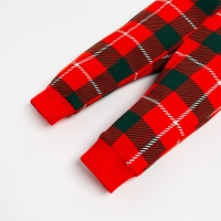 Набор: боди, штанишки и шапочка Крошка Я &laquo;Клетка&raquo;, рост 80-86 см