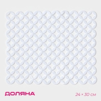 Коврик в раковину Доляна &laquo;Кико&raquo;, 24&times;30 см, цвет белый