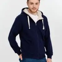 Толстовка на молнии Kulonga Sherpa, темно-синяя, размер S